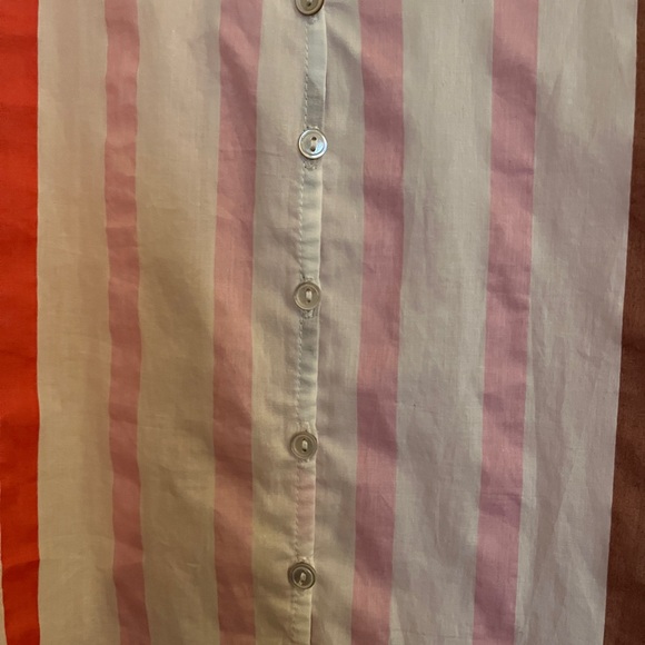 Velvet by Graham & Spencer Striped Button-Down Blouse with Peasant Sleeves - Picture 3 of 10